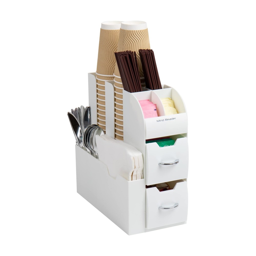 Mind Reader Coffee Station Organizer, Condiment Holder for Kitchen & Office