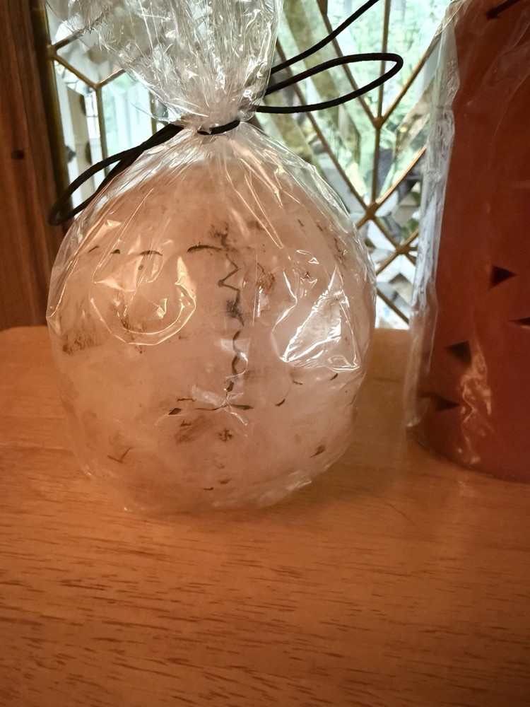 2- Red Bleeding Skulls & Jack-O-Lantern Pillar Candle Bundle Halloween Decor