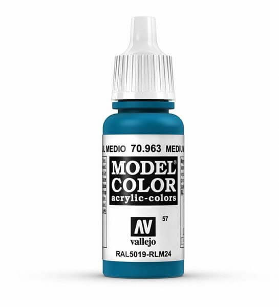 Vallejo Medium Blue Model Color 17ml Acrylic Paint 70.963