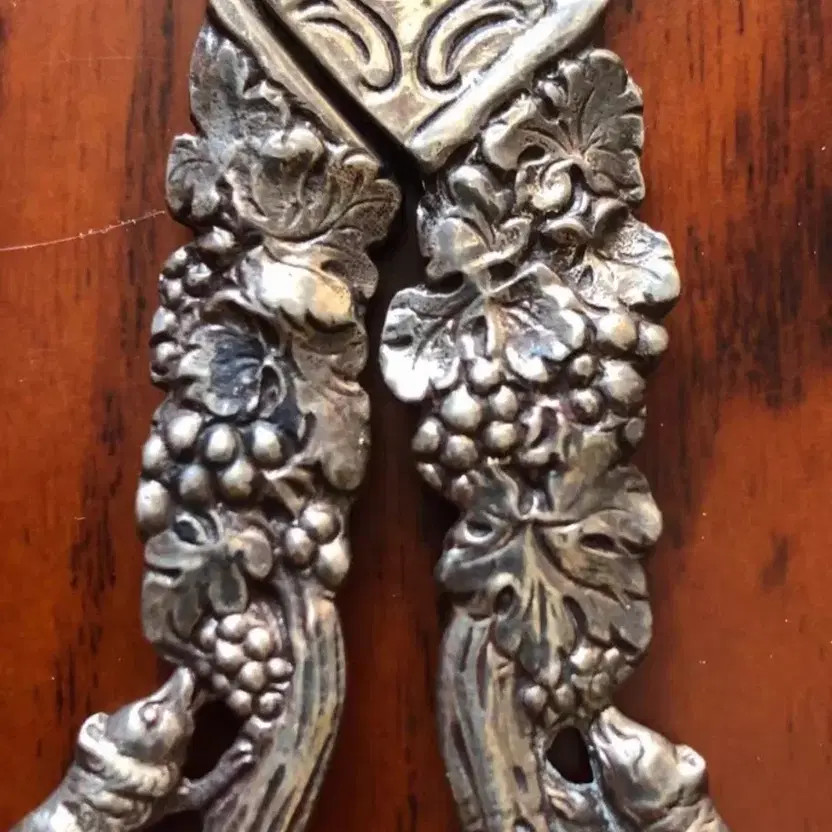 19th Century Silver 800 Scissors Antique