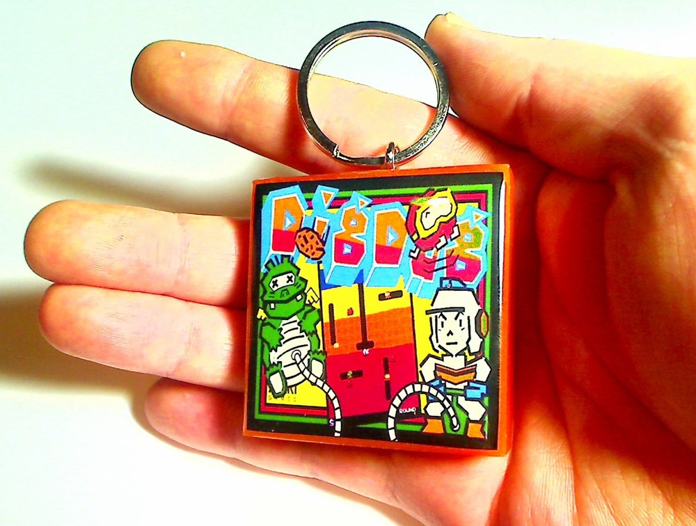 Dig Dug Arcade Coin Door accessory Keychain