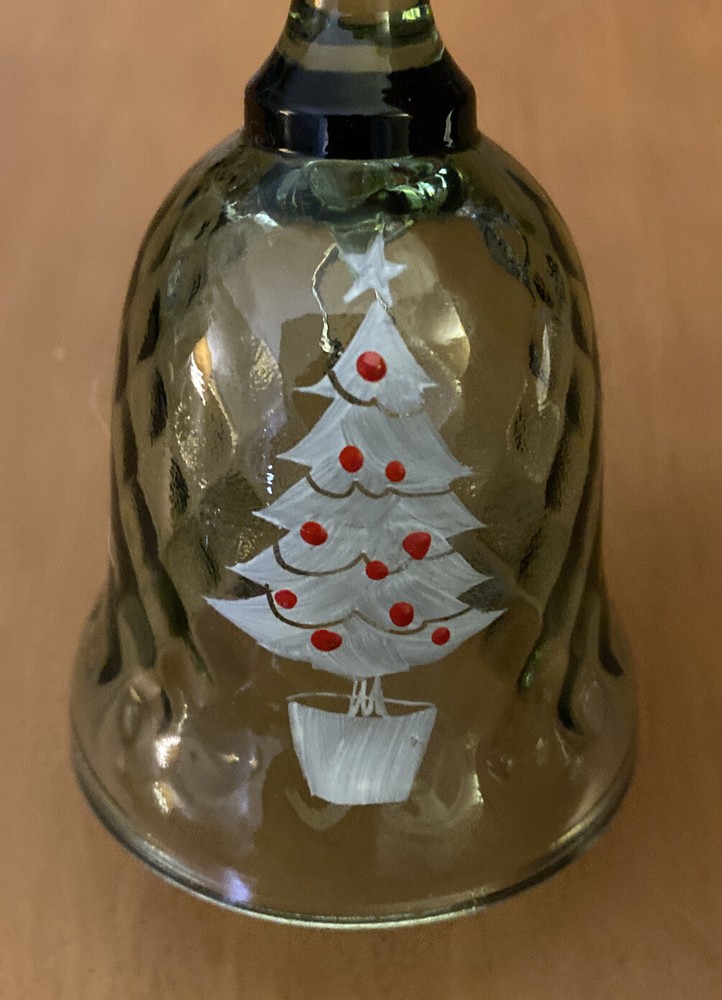L. Watson Glass Christmas Tree Bell 4 1/2"