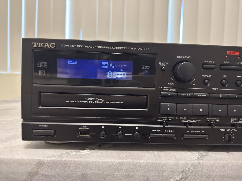 TEAC AD-800 CD Player / Reverse Cassette Deck💥READ💥only Tape & USB Work 💥