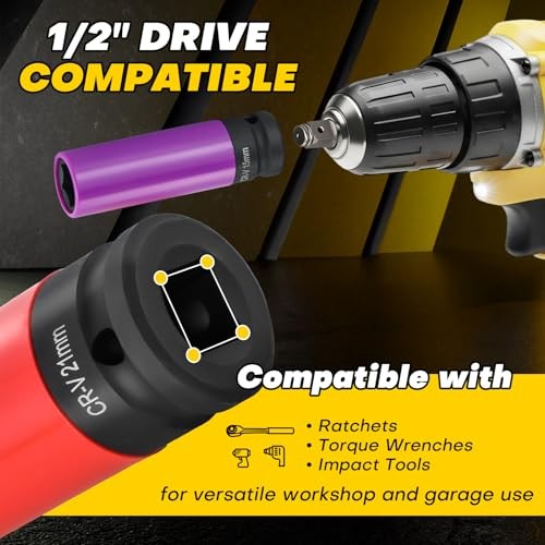 Ultimate Wheel Protector Impact Socket Set | 1/2 Inch Drive Lug Nut Socket,