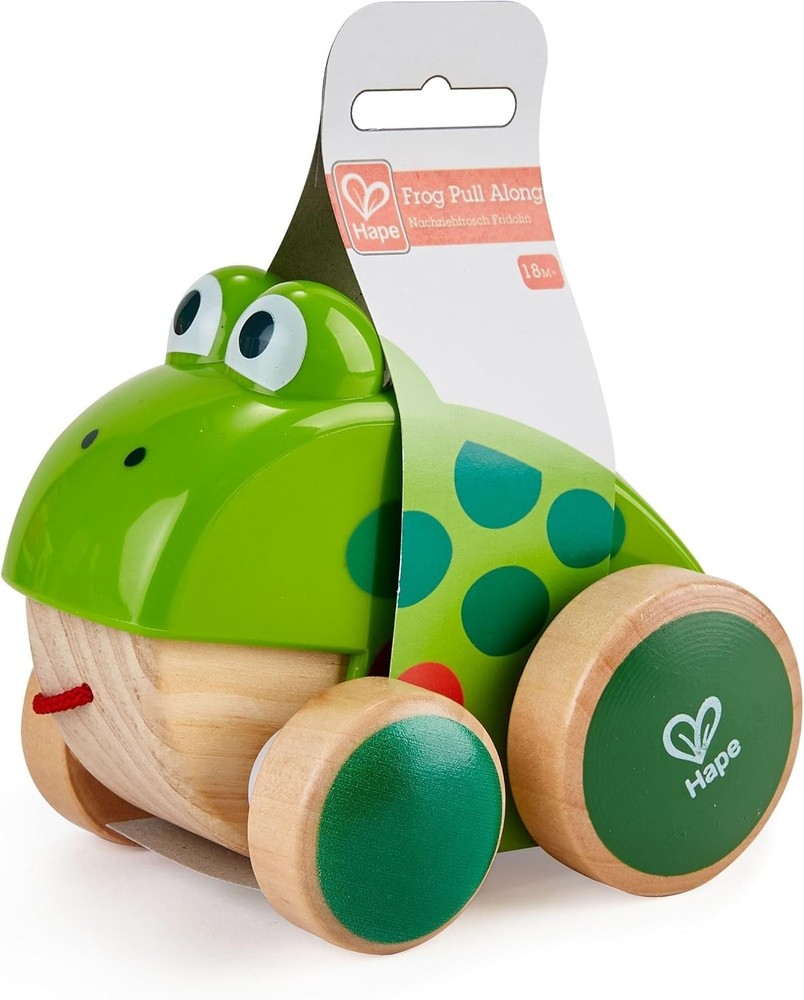 Frog Pull-Along Toy with Interactive Features | Encourages Crawling & Walking