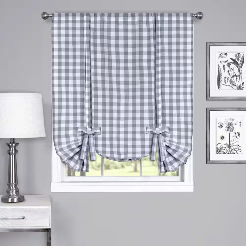 Buffalo Check 42 In. W X 63 In. L Polyester/Cotton Light Filtering Window Panel