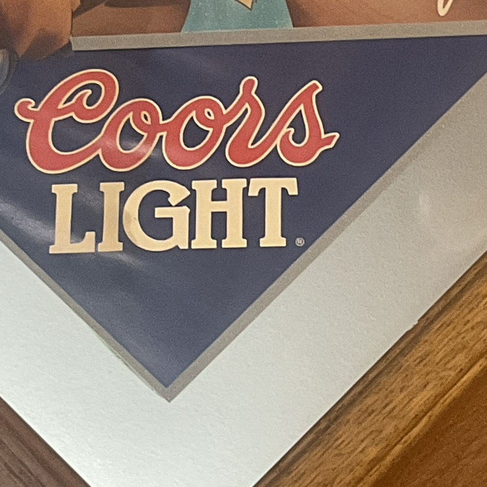 1990 Coors Light Beer Wolf Beer Mirror