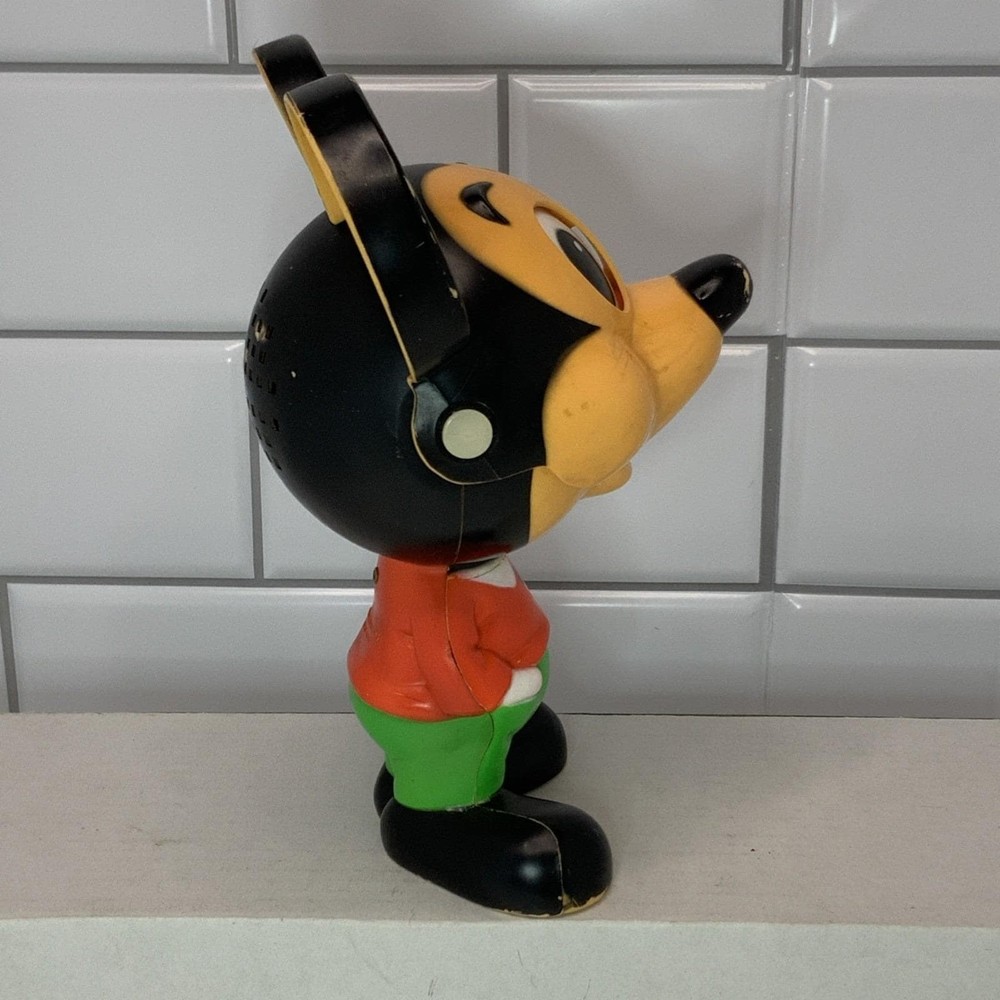 Vintage 1976 Mattel Mickey Mouse Pull String Talking Toy Disney Hong Kong