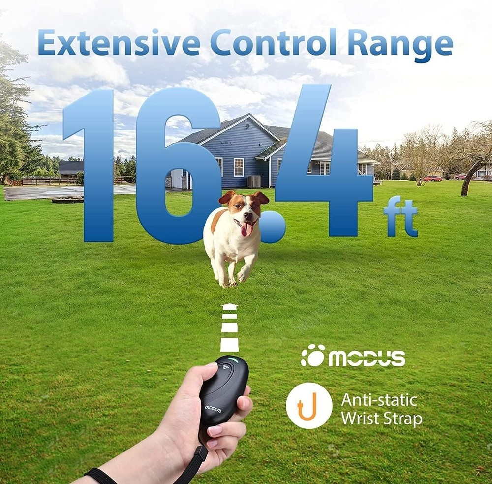 3 Modes Ultrasonic Dog Training & Bark Control - Portable, Rechargeable Device