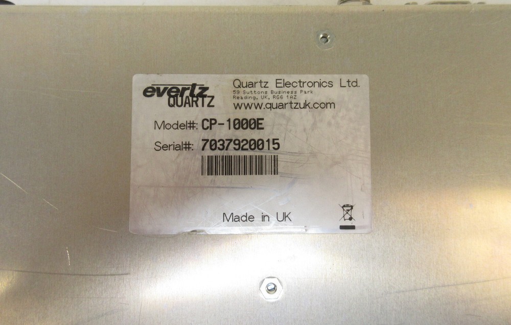 Evertz CP-1000E Intelligent Router Control Panel Routing Switch CP1000E