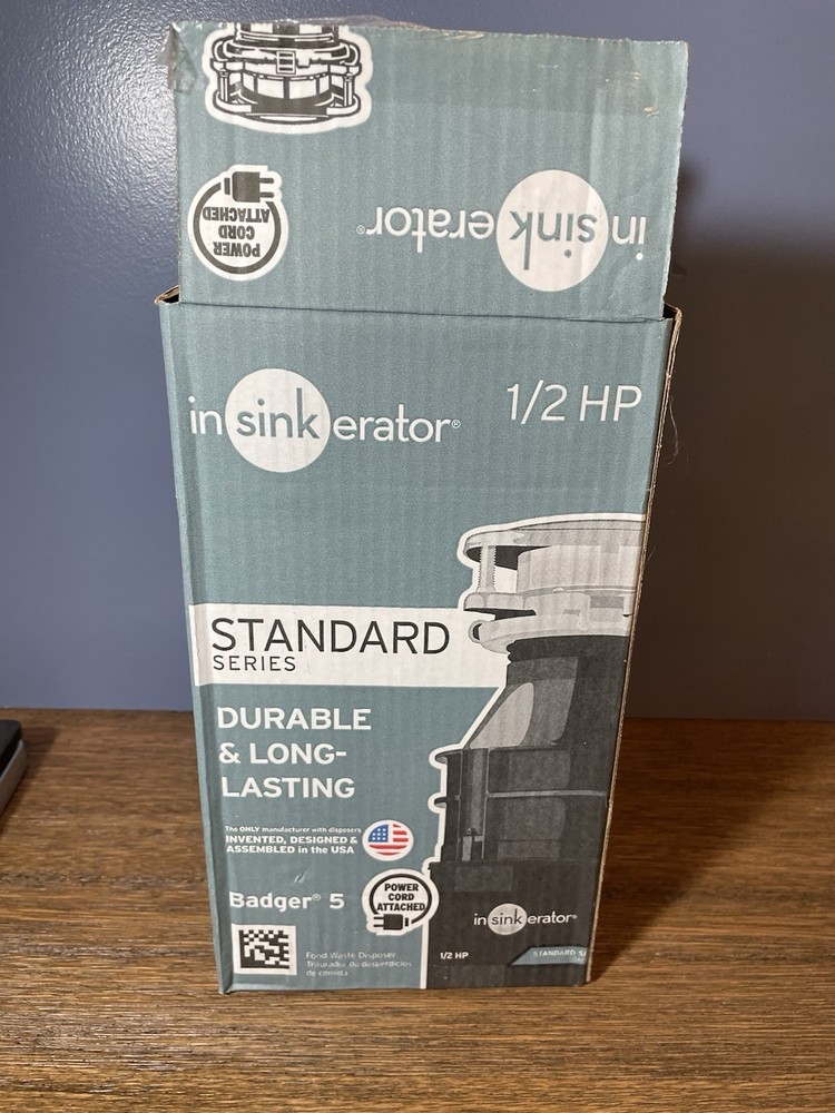 InSinkErator Badger 1/2HP Garbage Disposal Kitchen Sink Standard Series 5