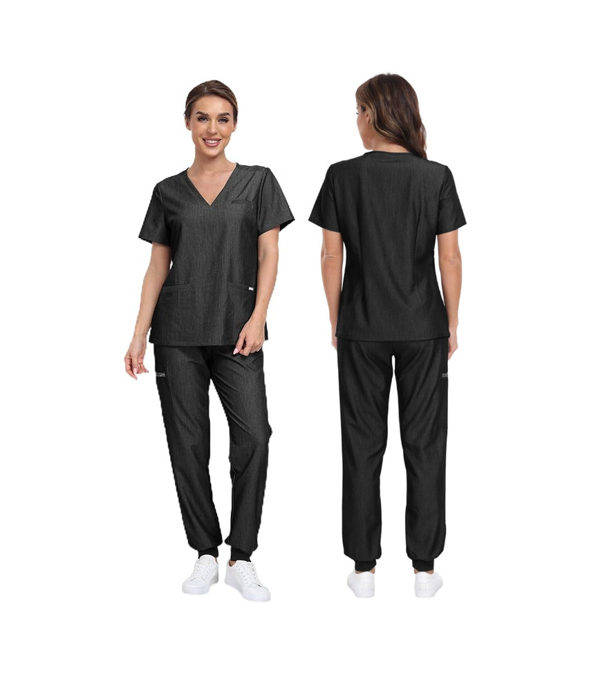 Black Scrub Jogger Set Size X-Small
