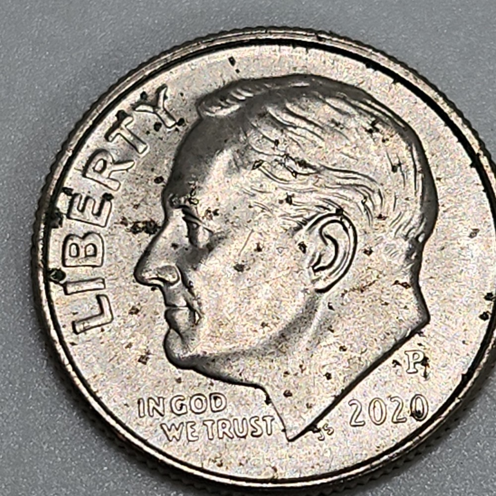 2020 Roosevelt Dime Error Multiple Die Chips Obverse And Reverse Good Condition