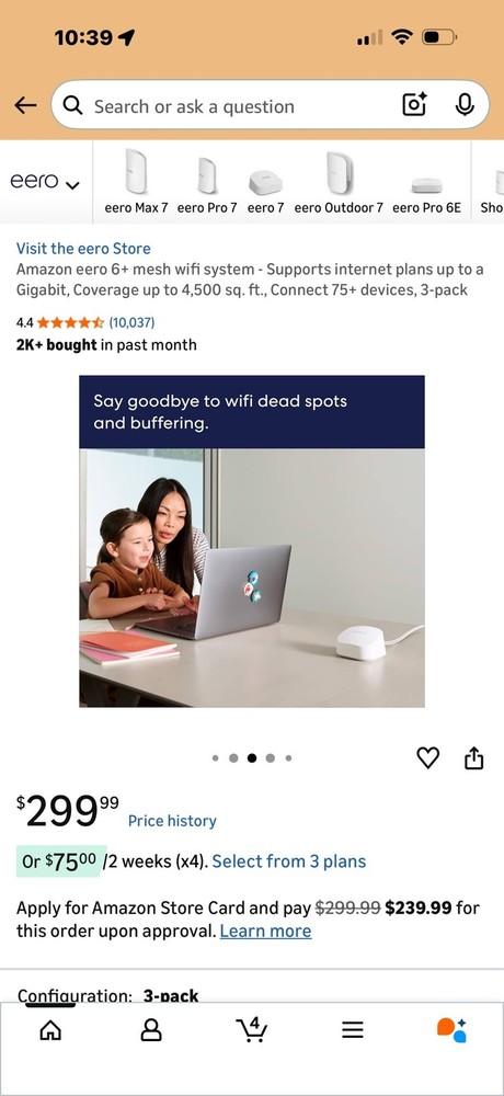 Eero 6+ Dual-Band Mesh Wi-fi 6 System