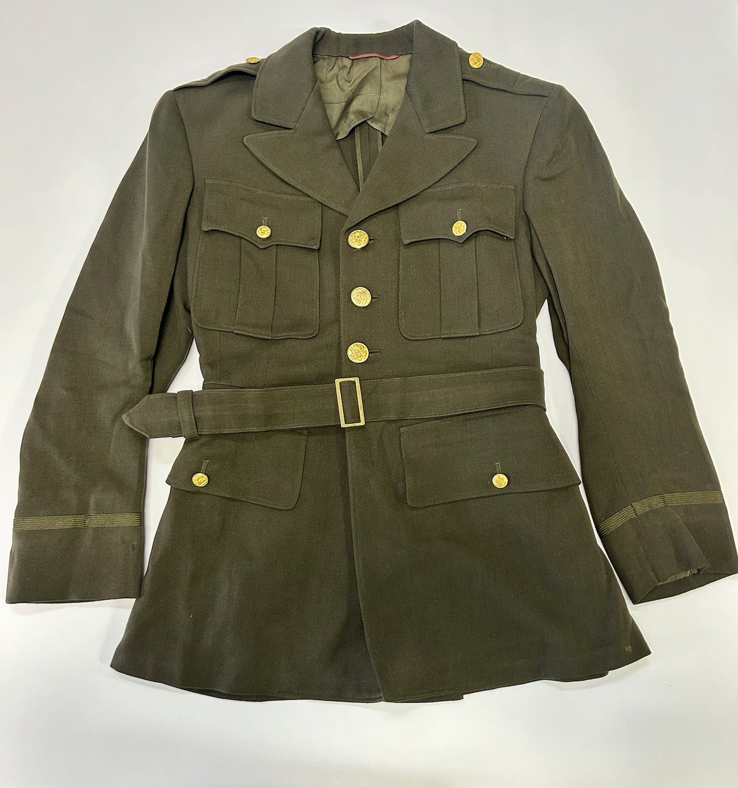 ORIGINAL WWII US ARMY OFFICER CLASS A DRESS JACKET 33 S