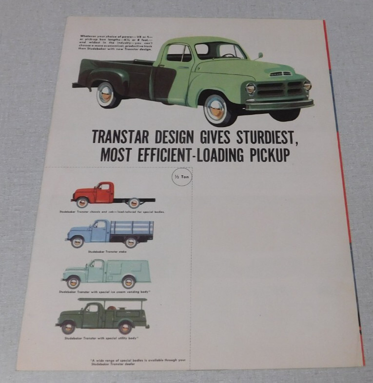 1960's Studebaker Transtar Trucks advertising brochure