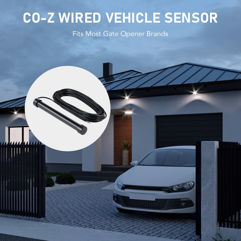 CO-Z Wired Vehicle Sensor Exit Wand w 50 ft. Cord for Automatic Gate Opener