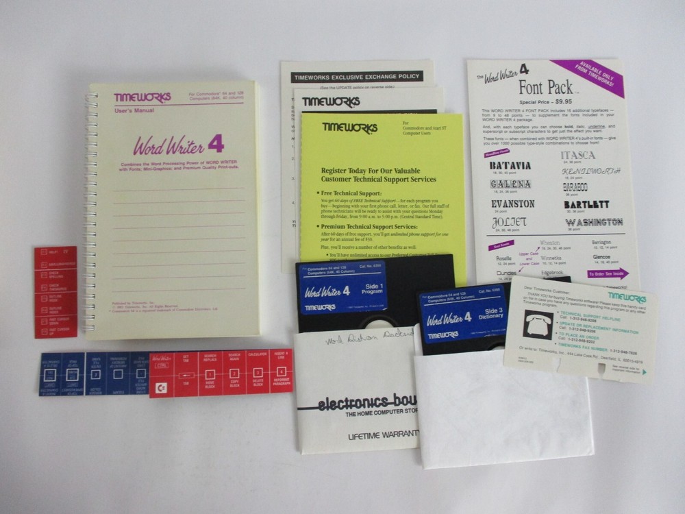 Commodore 64/128 WORD WRITER 4 Software VG!!