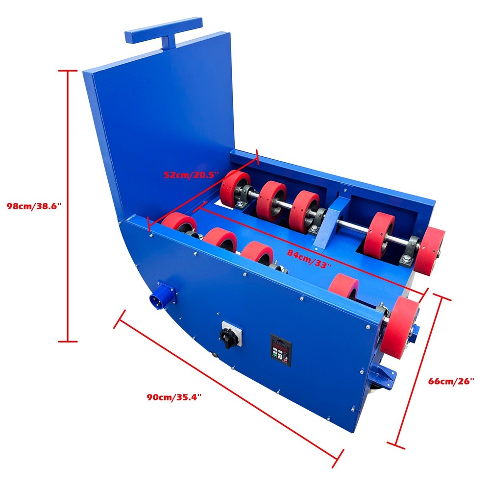 110V 200L Iron Drum Rotator Materials Mixer Drum Roller Reversing Machine