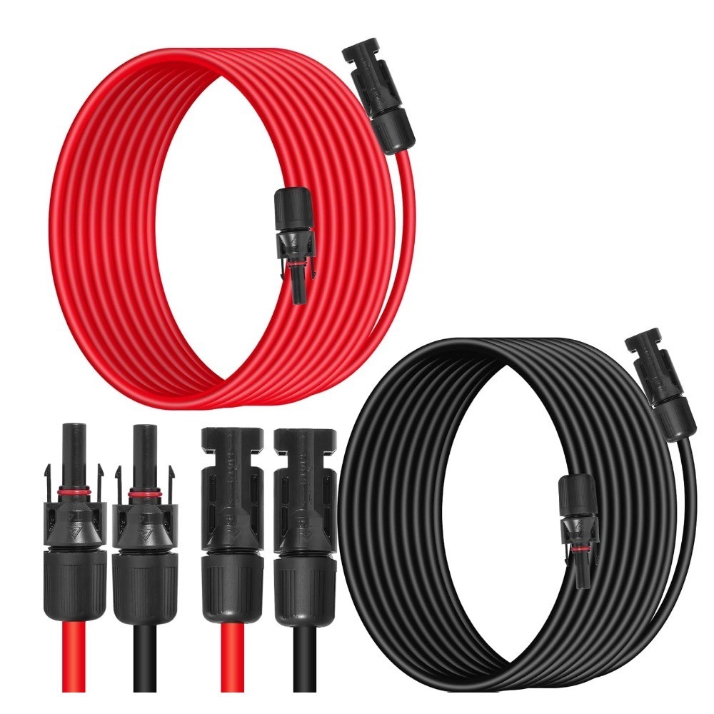 10 AWG Solar Panel Extension Cable for RV Boat Home Black & Red 30ft