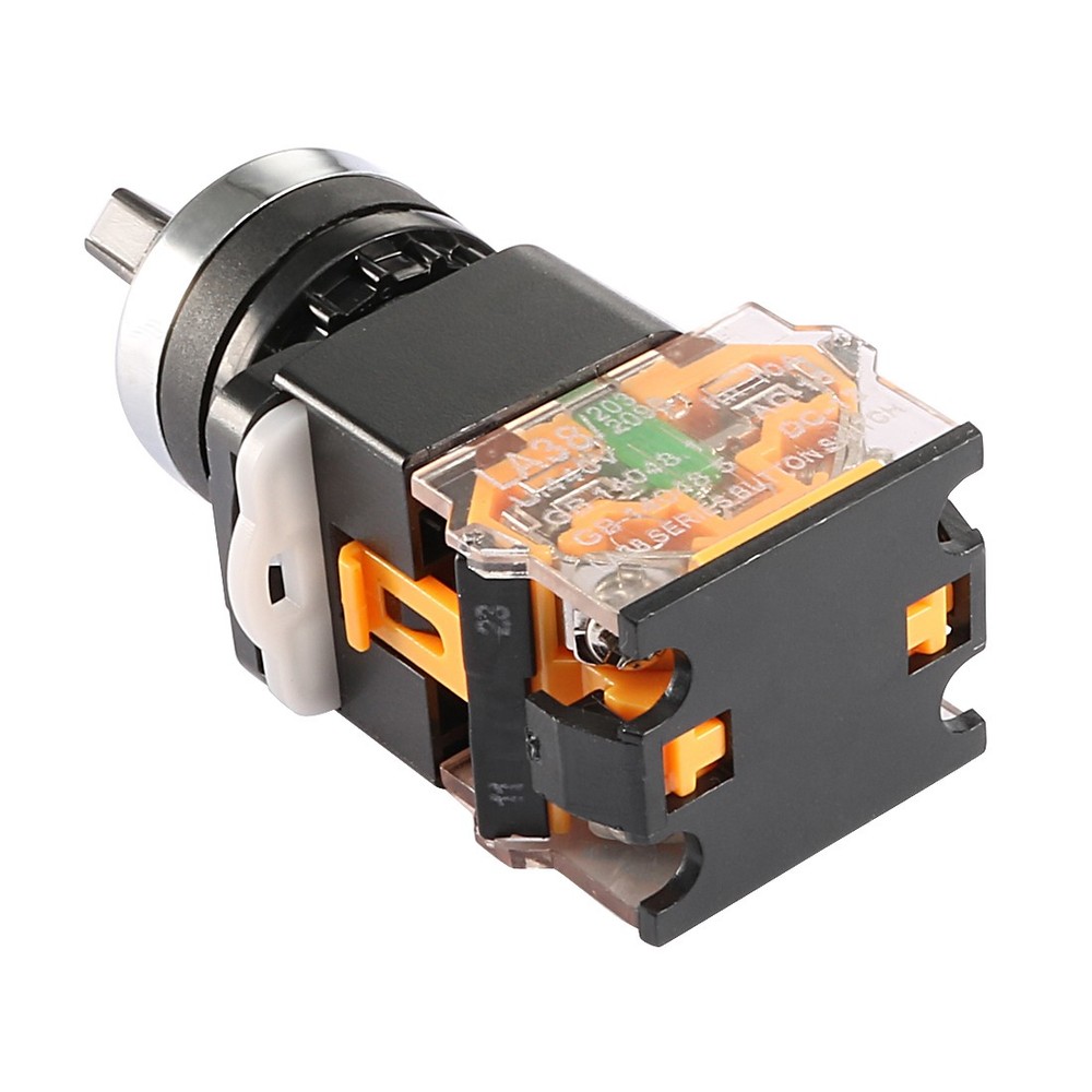 5pcs Latching Lock 2 Positions Rotary Selector Select Switch DPST 10A 22mm