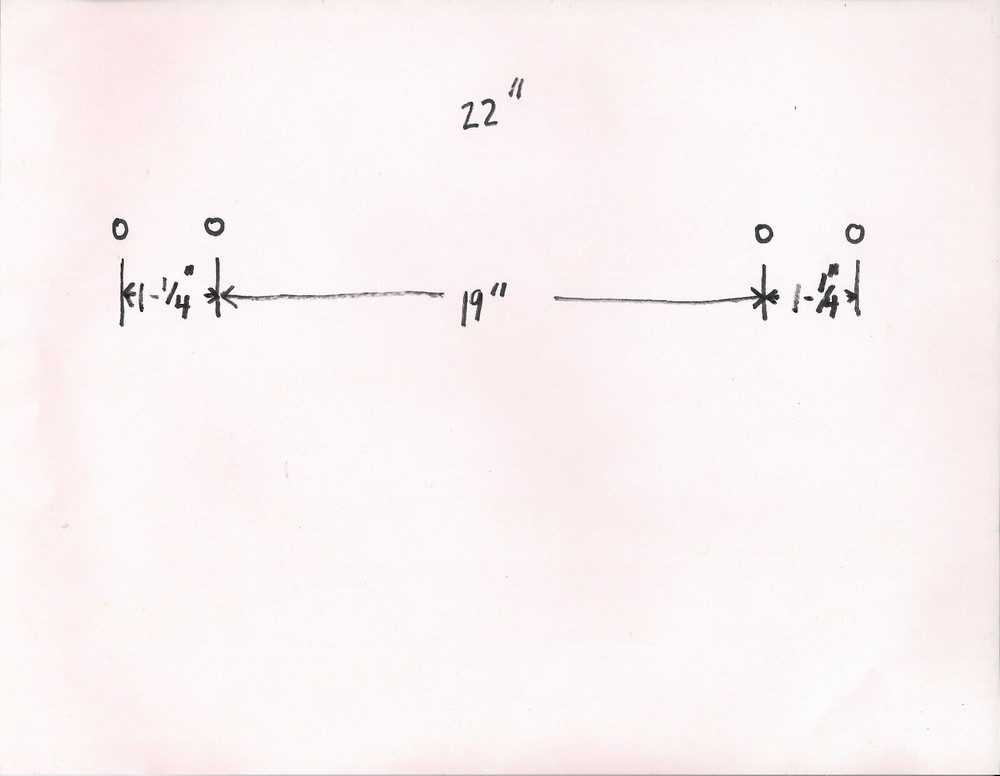 Drawer Dresser Pull Handle Screw Mounted Silver Tone 22" Long