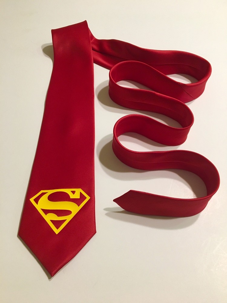 Superhero Necktie, Red Tie, New