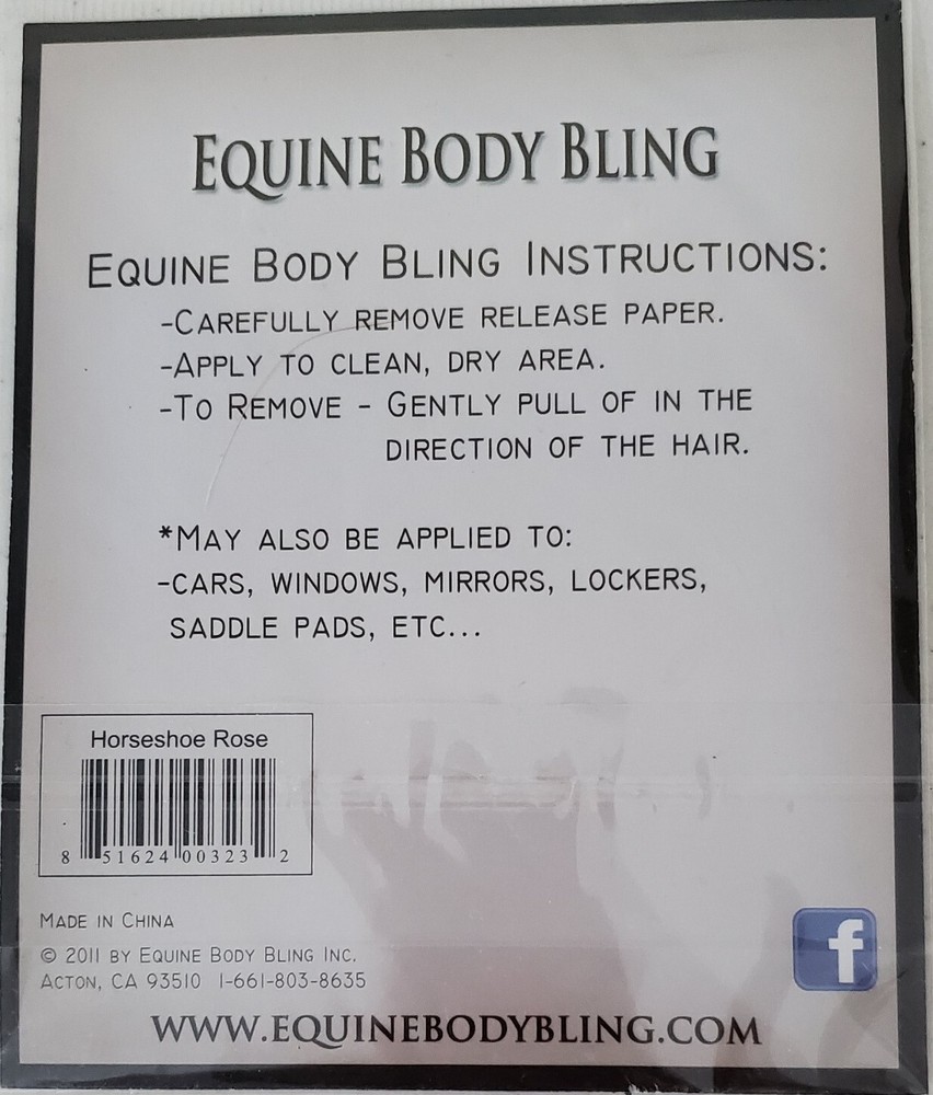 Horseshoe Rose Equine Body Bling
