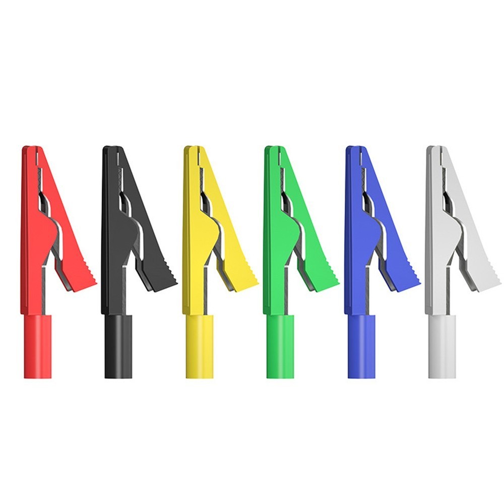 12PC Colored Crocodile Clips for Secure Connections in Electrical Projects