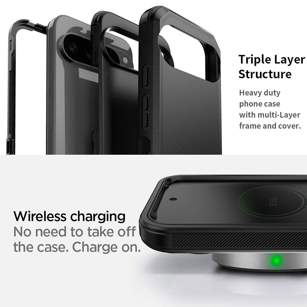 For Google Pixel 10/10 Pro Case Rugged Shockproof Heavy Cover 4+Screen Protector