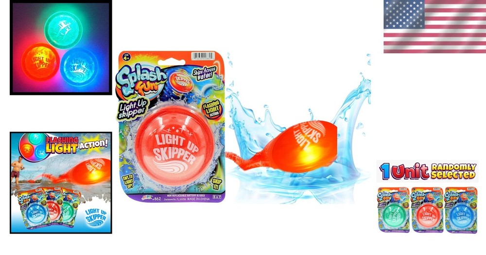 Durable Light Up Water Skipper Disc - Perfect for Summer Pool Parties