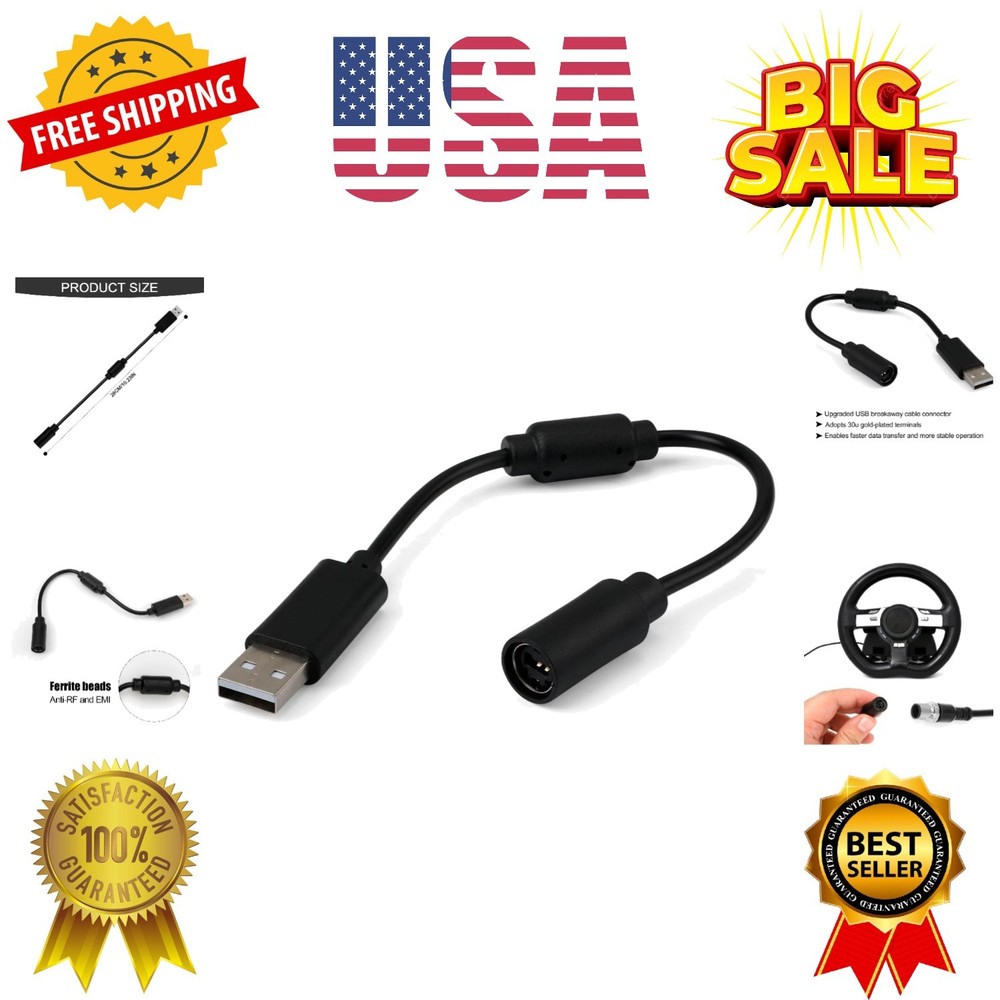 USB Breakaway Cable Compatible with Logitech G920, Ferrari 458 Fast Data Tran...