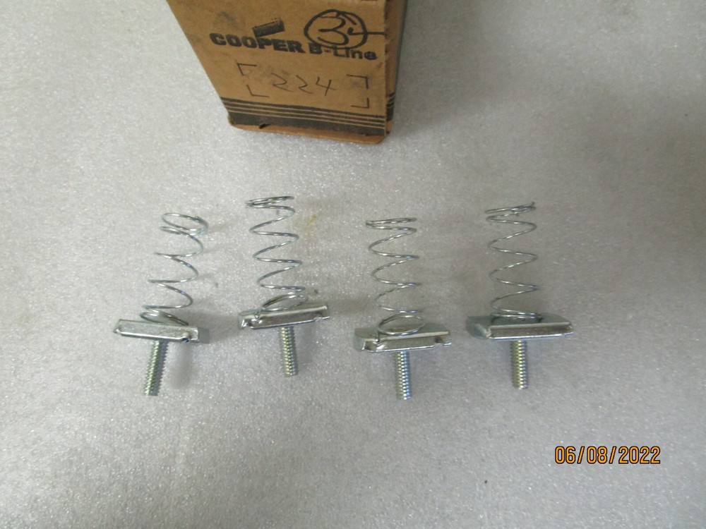 Qty (4) Cooper B-Line 224 Channel Spring Nut