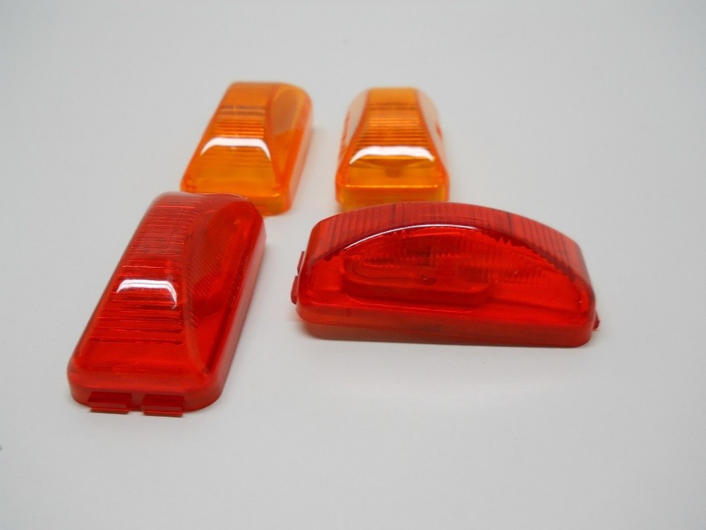 Incandescent 2.5" Amber (2) Red (2) Truck Trailer Clearance Side Marker Lights