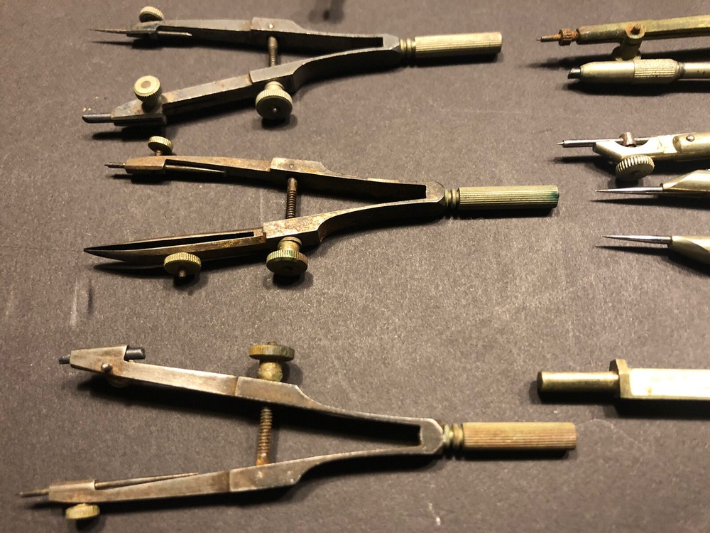 Lot of vintage drafting tools