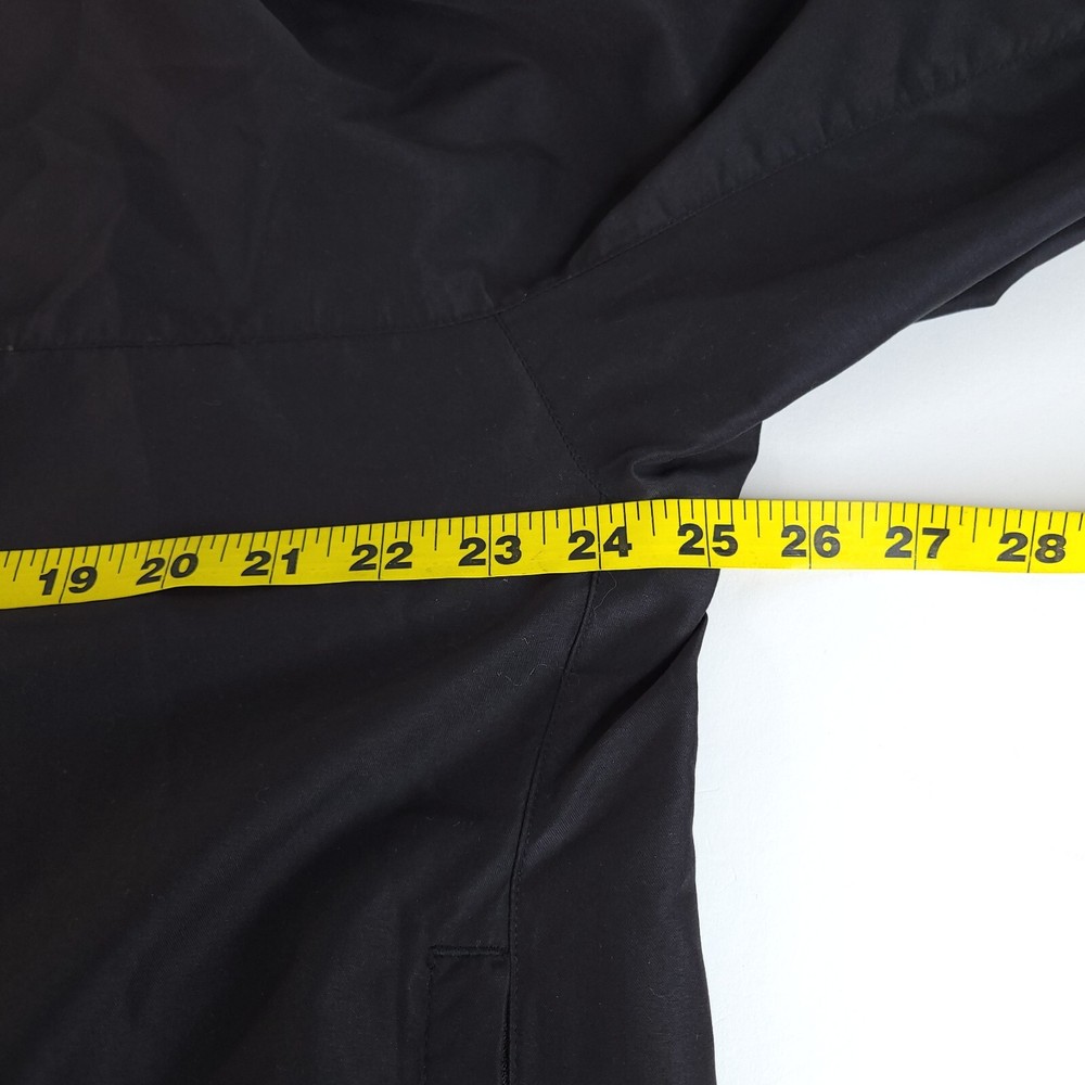 Footjoy Jacket Mens Medium Black Performance Golf Pullover Gold Sleeve Spell Out