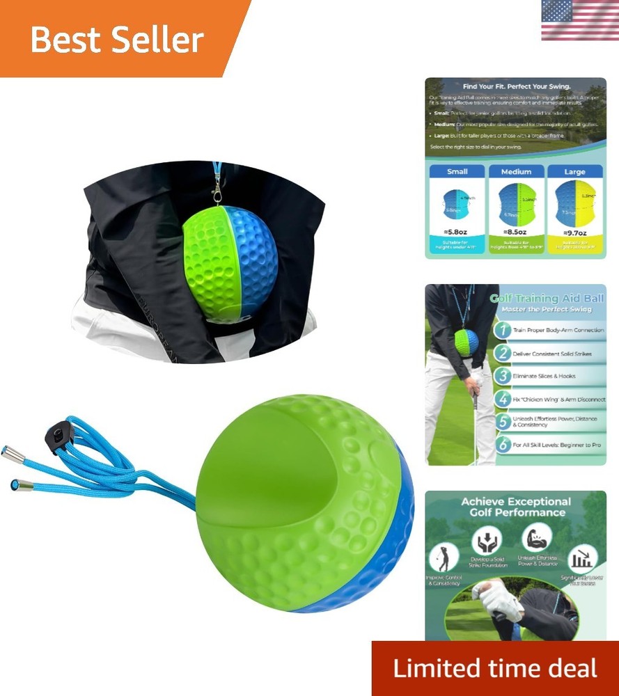 Golf Training Aid Ball for Impact Precision & Consistent Swings - Master Body...