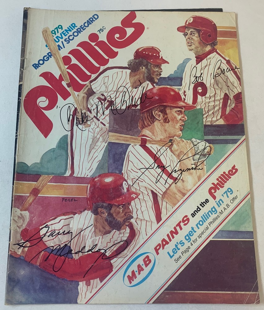 1979 PHILADELPHIA PHILLIES PROGRAM vs Cincinnati Reds - scored