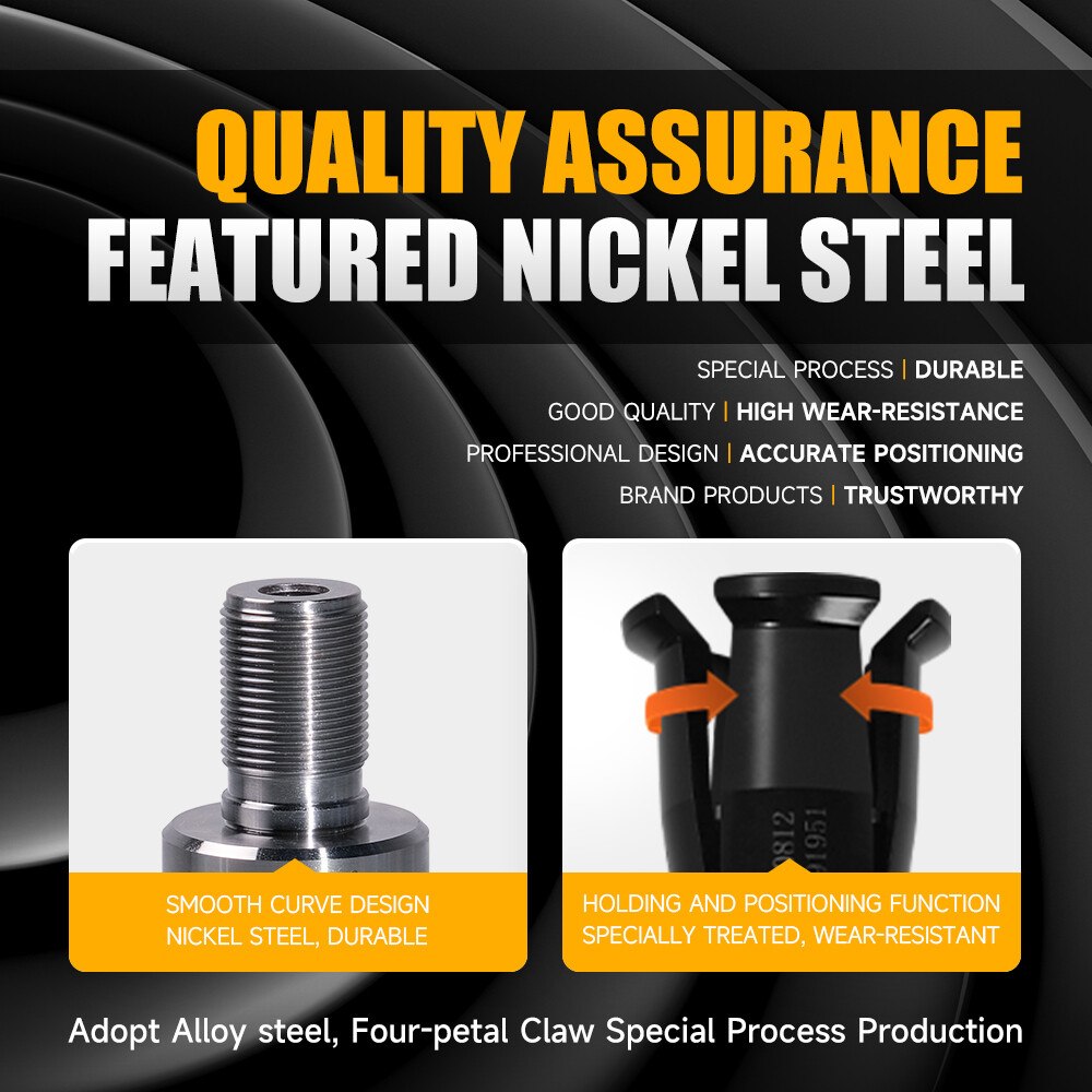 BT40 Spindle Pull Claw 4 Petal Clamp Pull Claw CNC Spindle 45 Degree Outer Screw