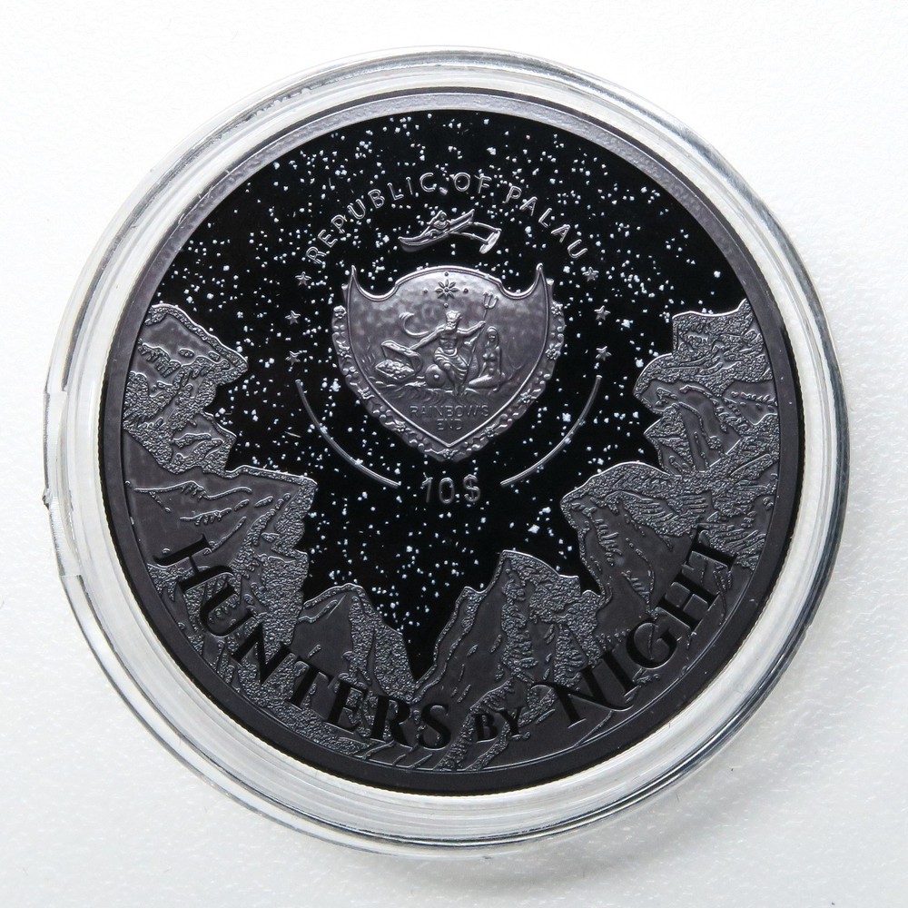 2022 Palau $10 2oz .999 Silver "Hunters by Night - Python" Box/COA