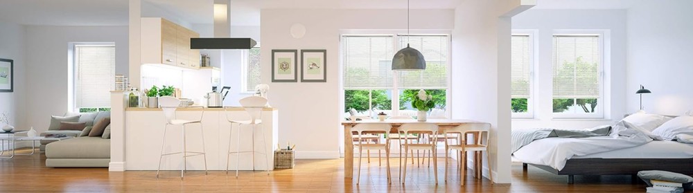 Versatile 12"x72" White Horizontal Mini Blinds - Easy Install & Adjustable Light