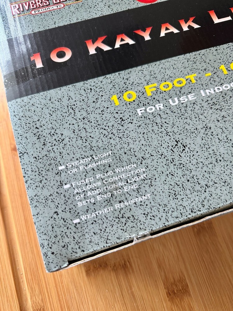 Rivers Edge 10 Kayak String Light Set New In Box