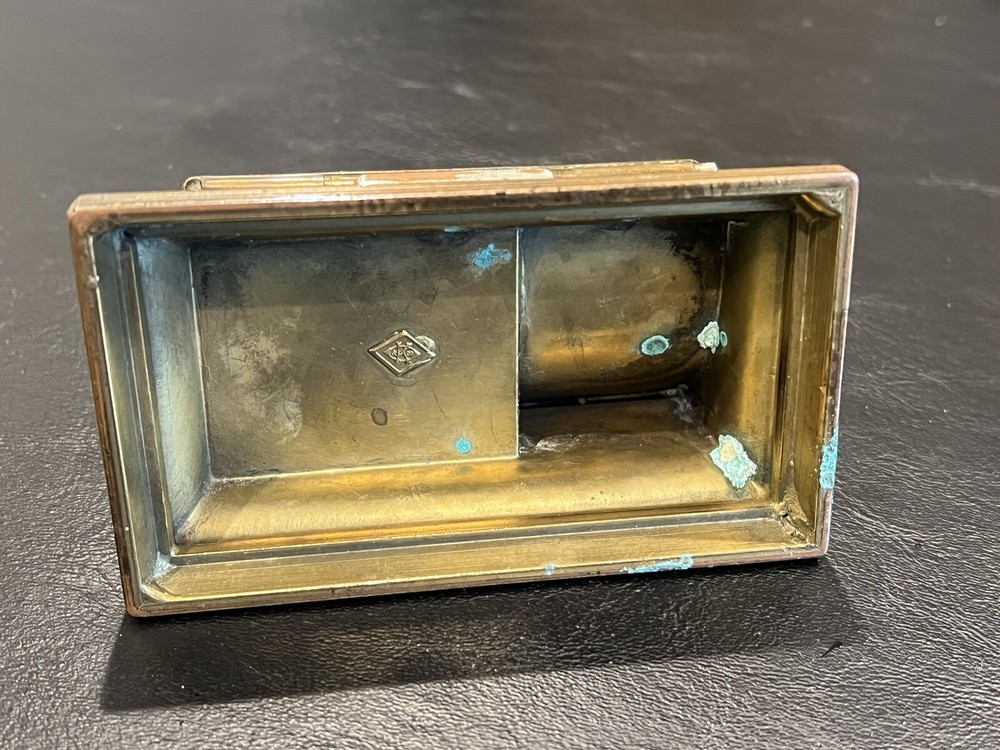 Edwardian Brass Stamp Box