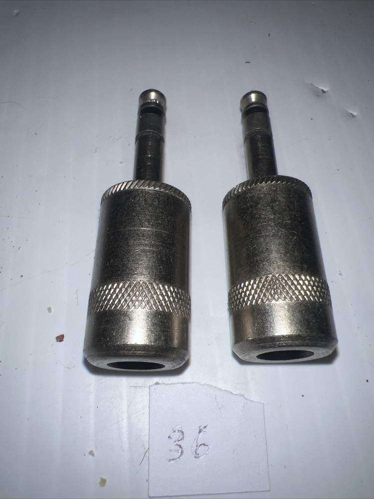 SWITCHCRAFT 1/4" METAL CHROME PLATED STEREO PLUG NEW QUANTITY OF 2