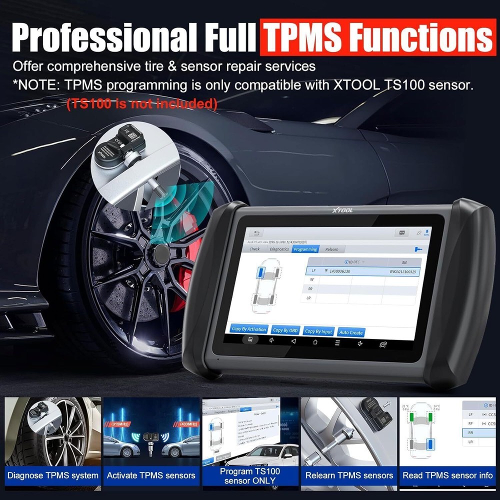 XTOOL IP819TP Auto Diagnostic Bi-Directional Tool Key Programmer + TPMS Services
