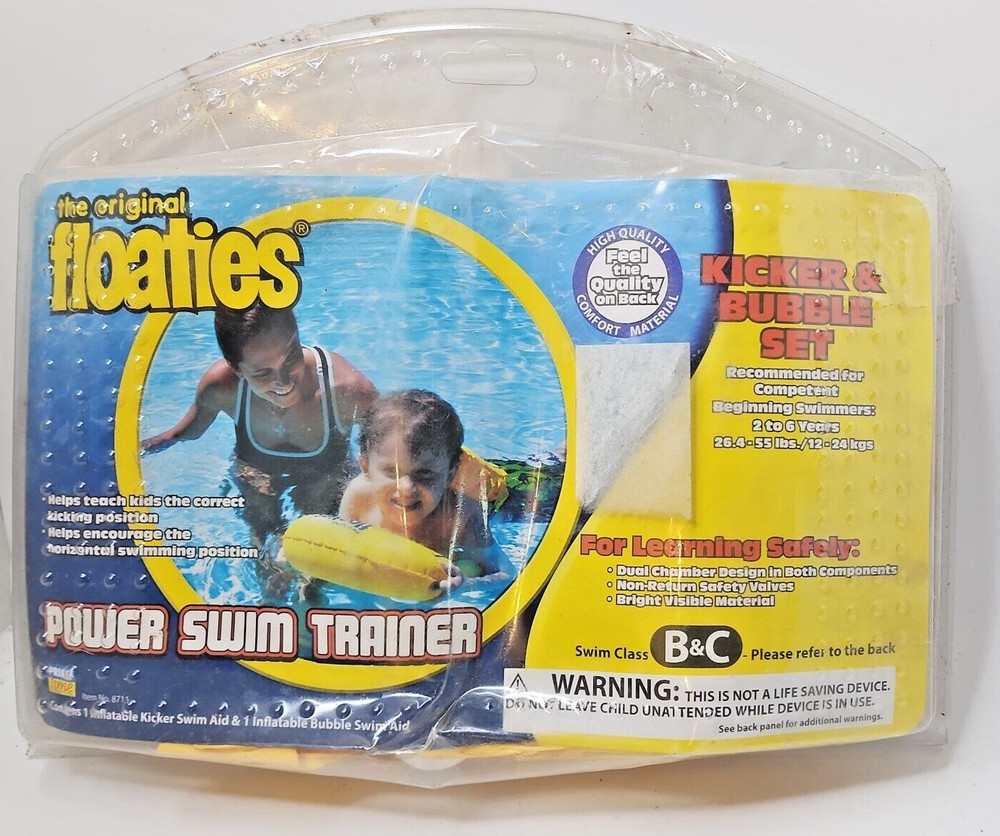 The Original Floaties Kicker & Bubble Set Power Swim Trainer Class B & C (T49)