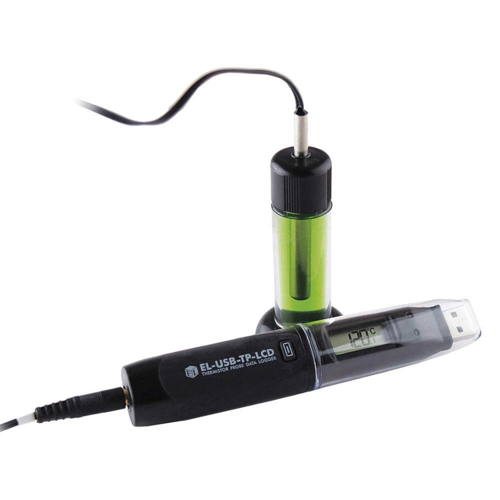 USB Data Logger with Thermistor Probe in Glycol-Filled Bottle VFC Compliant
