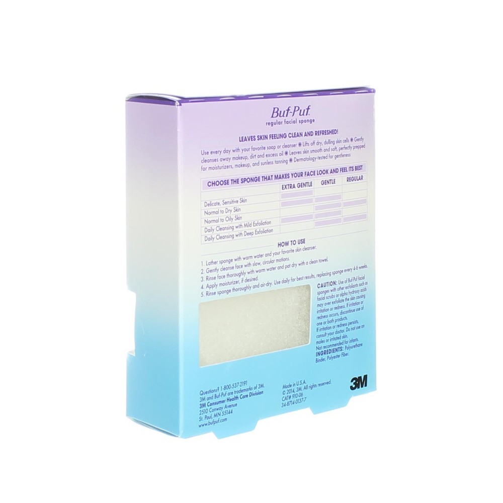 2 Pack Buf-Puf Facial Sponge, Regular