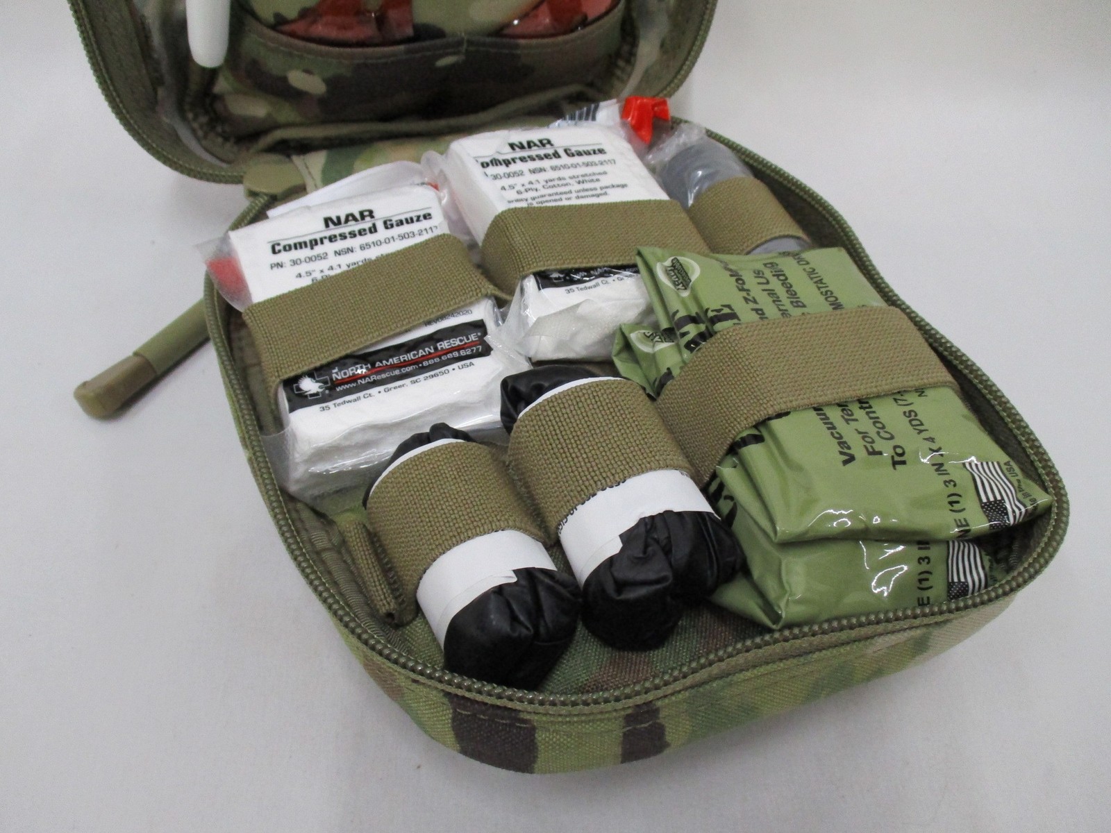 USED ARMY AIR FORCE OCP IFAK FIRST AID KIT JFAK MULTICAM QUICK CLOTT EXP.2027