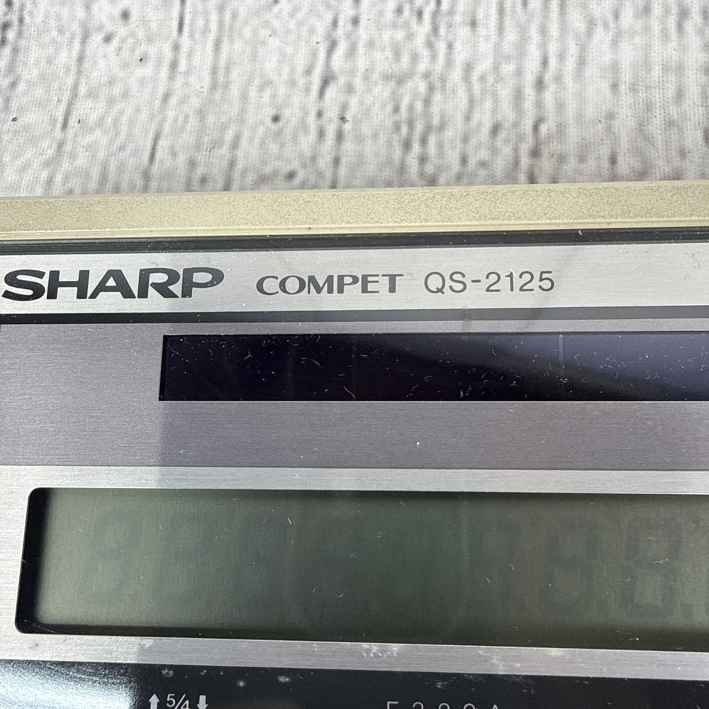 Vintage Sharp Calculator Compet QS-2125 D12 - Tested & Works Great